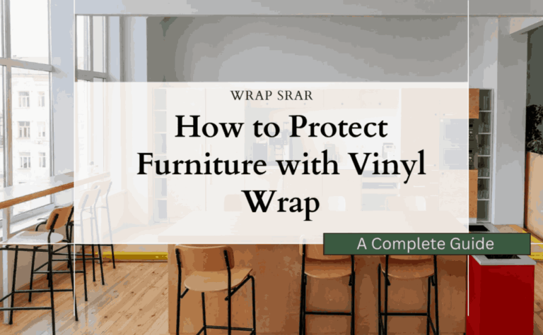 protection of furniture with vinyl wrap