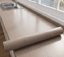 Wood grain countertop wrapping effect